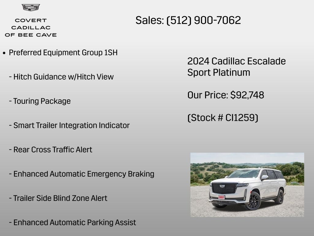 2024 Cadillac Escalade Sport Platinum
