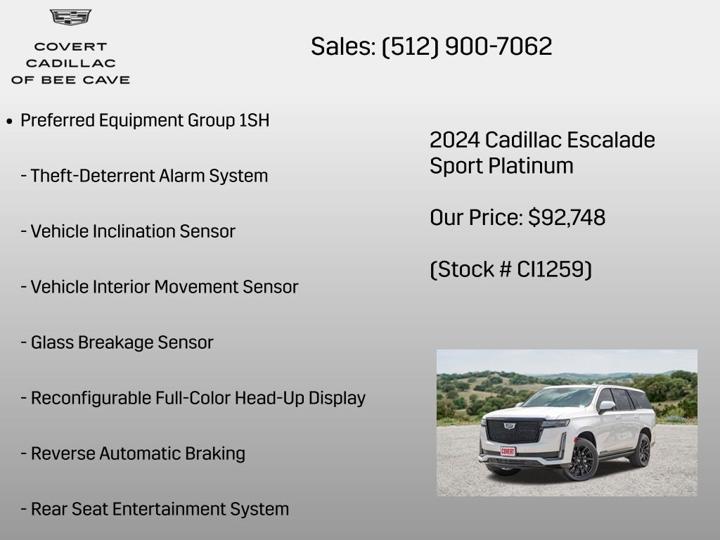 2024 Cadillac Escalade Sport Platinum