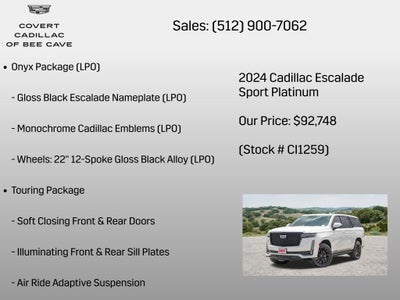 2024 Cadillac Escalade Sport Platinum