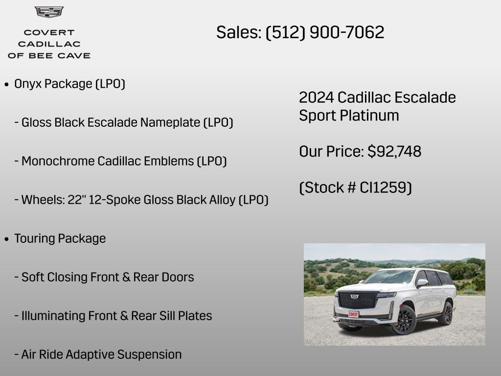 2024 Cadillac Escalade Sport Platinum