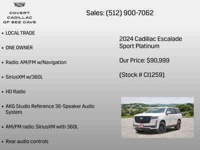 2024 Cadillac Escalade Sport Platinum