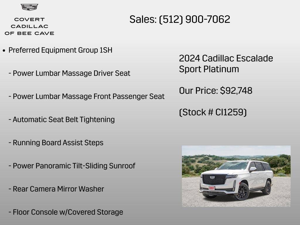 2024 Cadillac Escalade Sport Platinum
