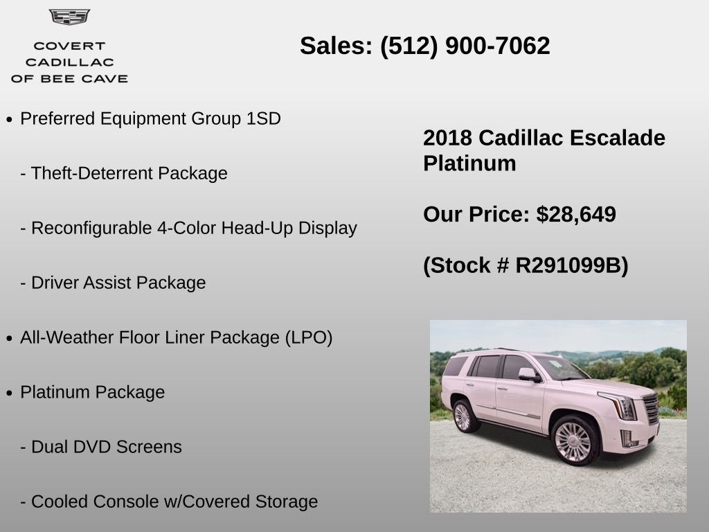 2018 Cadillac Escalade Platinum Edition