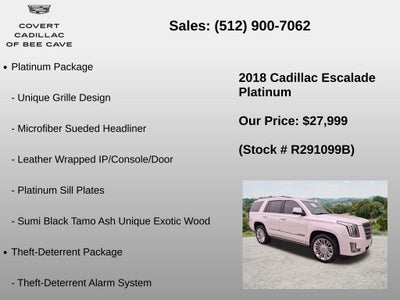 2018 Cadillac Escalade Platinum Edition