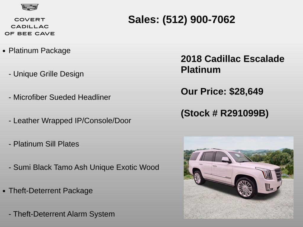 2018 Cadillac Escalade Platinum Edition