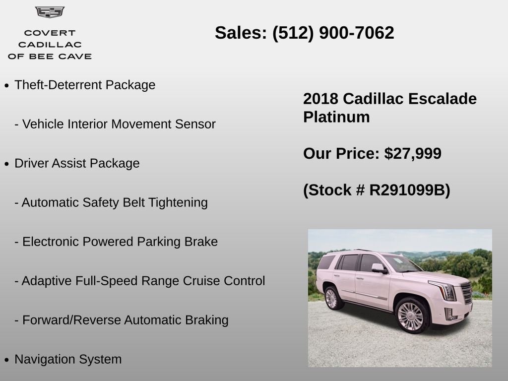 2018 Cadillac Escalade Platinum Edition