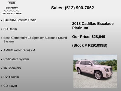 2018 Cadillac Escalade Platinum Edition