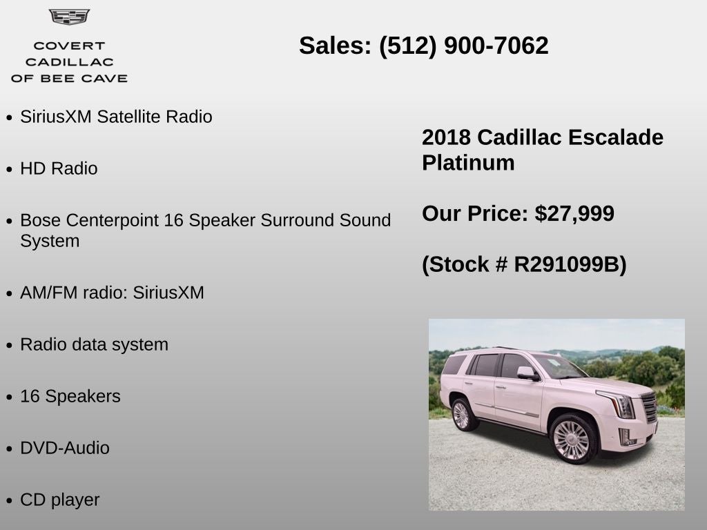 2018 Cadillac Escalade Platinum Edition