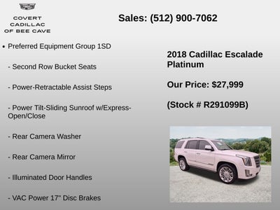 2018 Cadillac Escalade Platinum Edition