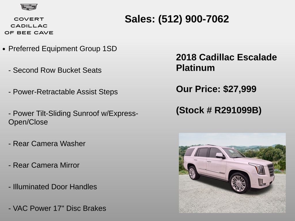 2018 Cadillac Escalade Platinum Edition