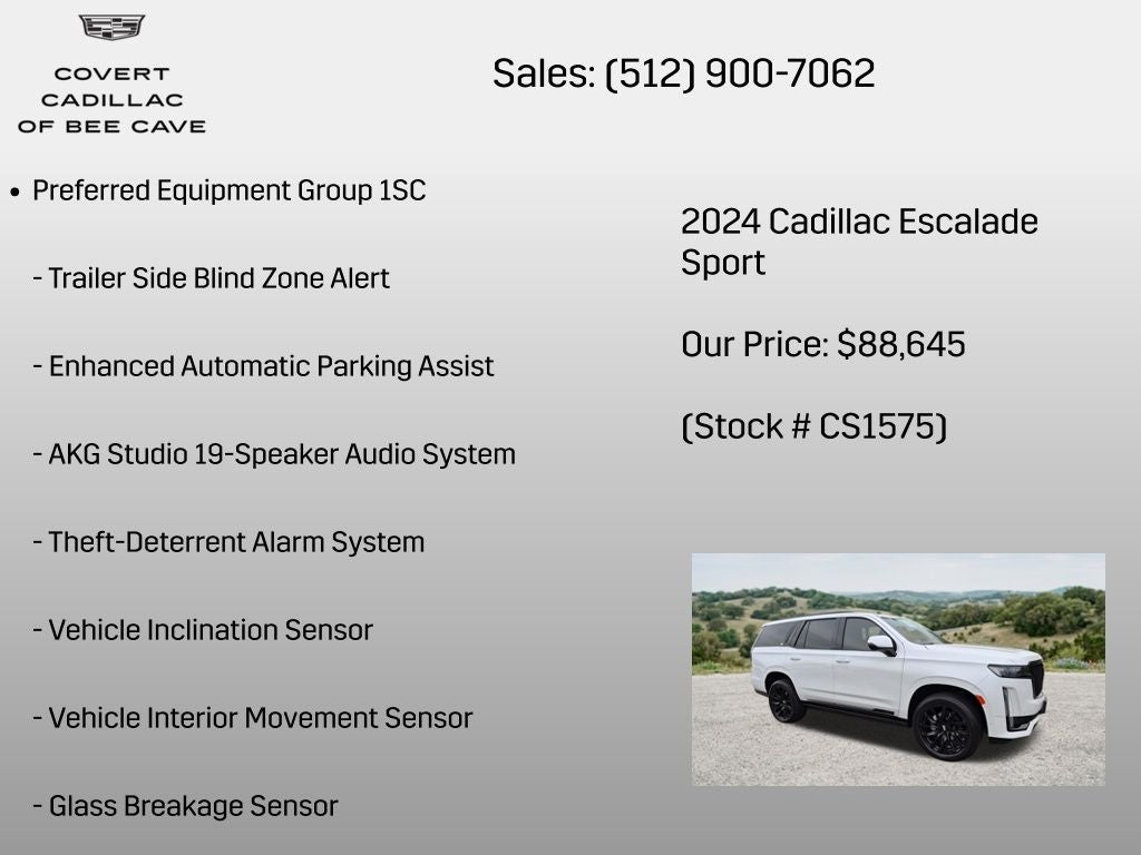 2024 Cadillac Escalade Sport