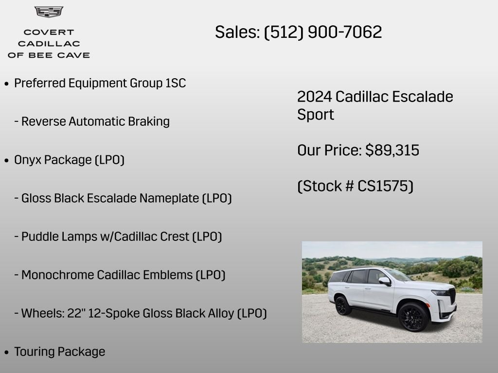 2024 Cadillac Escalade Sport