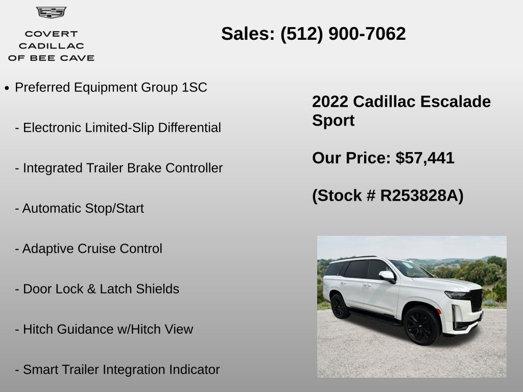 2022 Cadillac Escalade Sport