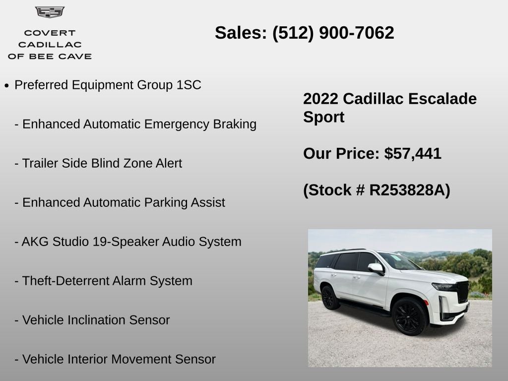 2022 Cadillac Escalade Sport