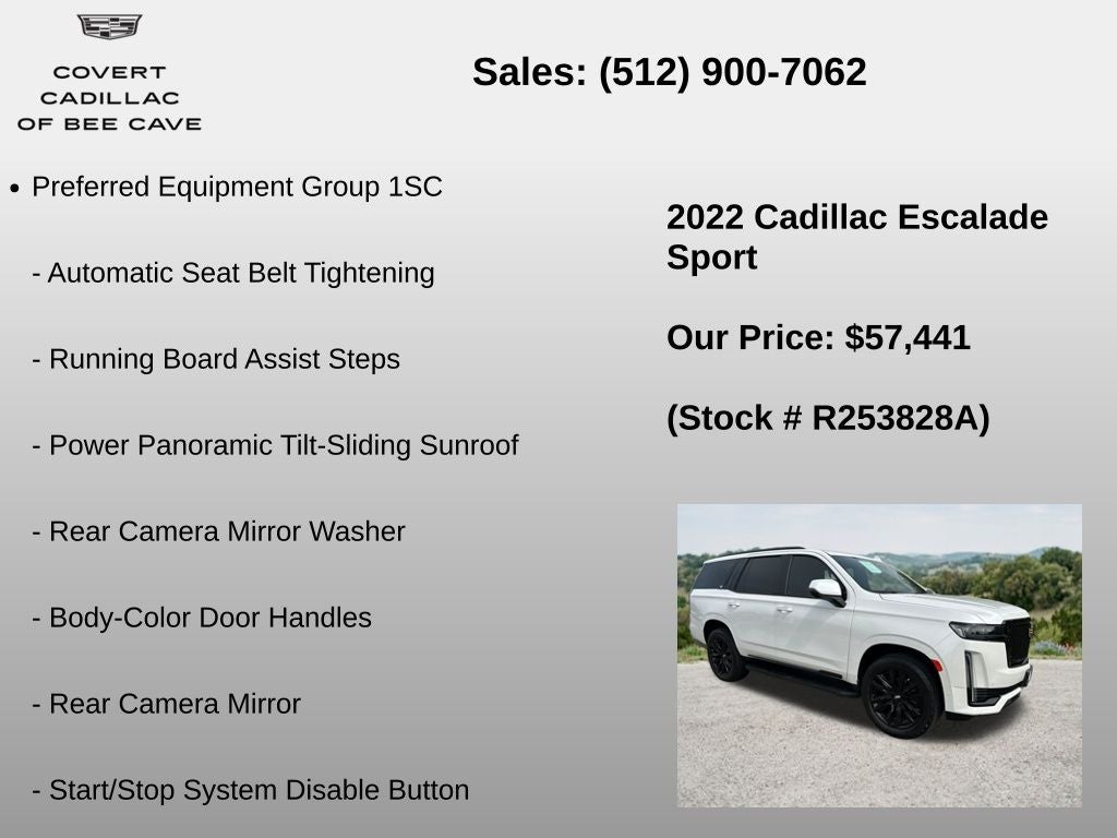 2022 Cadillac Escalade Sport