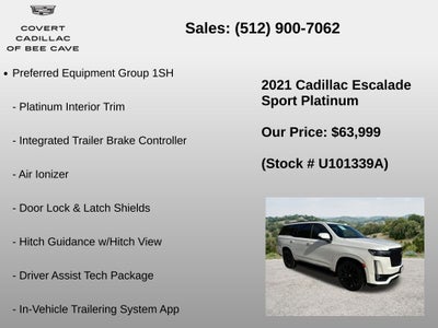 2021 Cadillac Escalade Sport Platinum