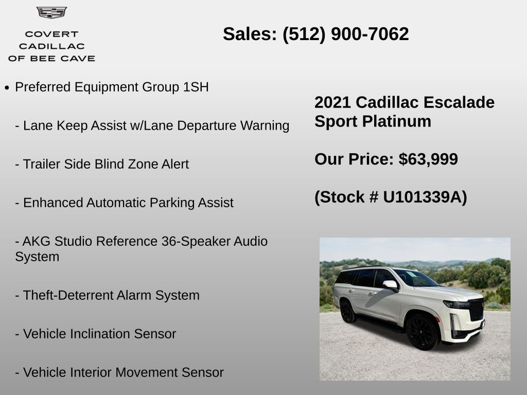 2021 Cadillac Escalade Sport Platinum