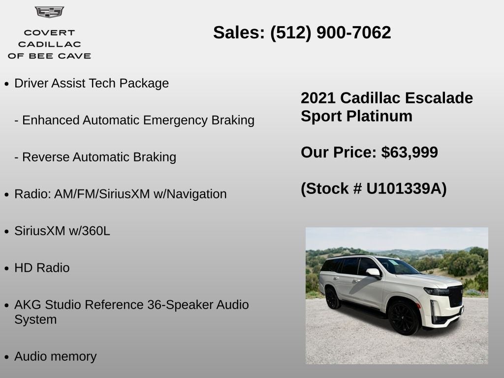 2021 Cadillac Escalade Sport Platinum