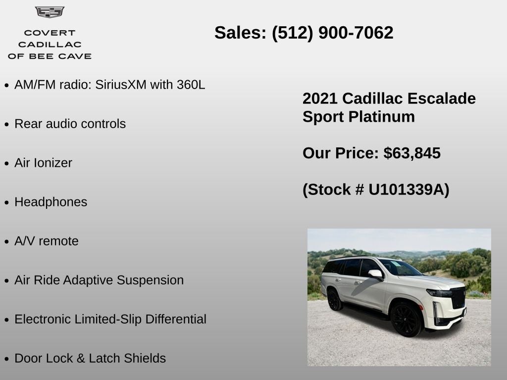 2021 Cadillac Escalade Sport Platinum