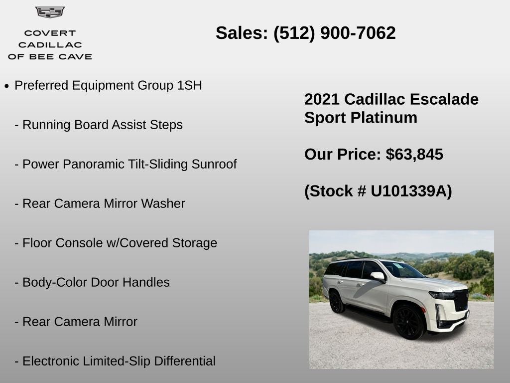 2021 Cadillac Escalade Sport Platinum