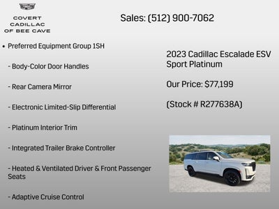 2023 Cadillac Escalade ESV Sport Platinum