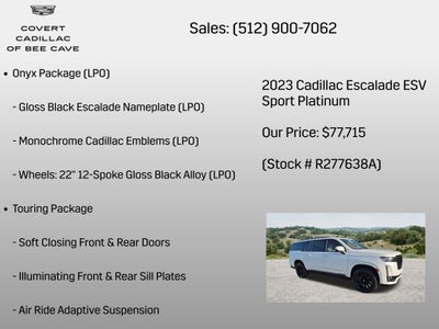 2023 Cadillac Escalade ESV Sport Platinum