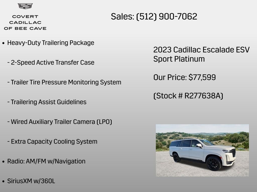 2023 Cadillac Escalade ESV Sport Platinum