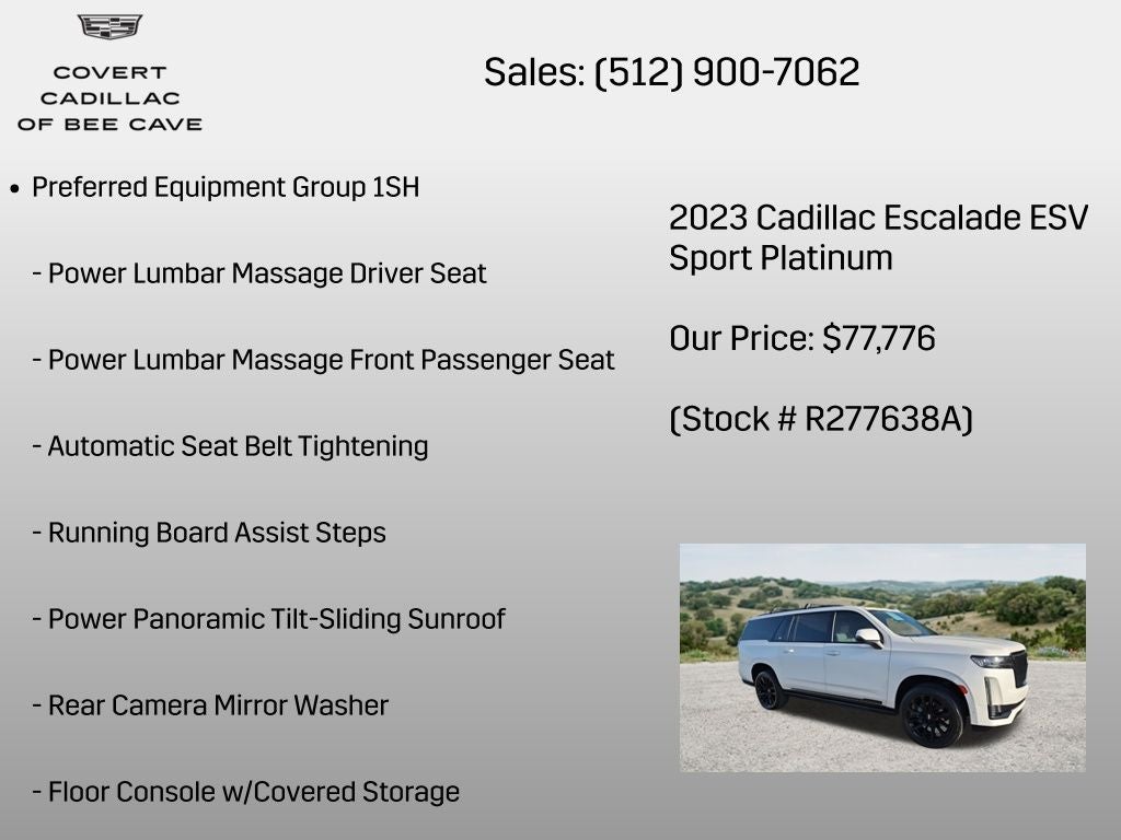 2023 Cadillac Escalade ESV Sport Platinum