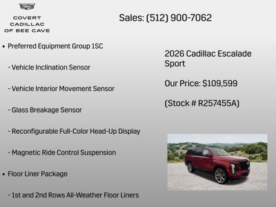 2026 Cadillac Escalade Sport