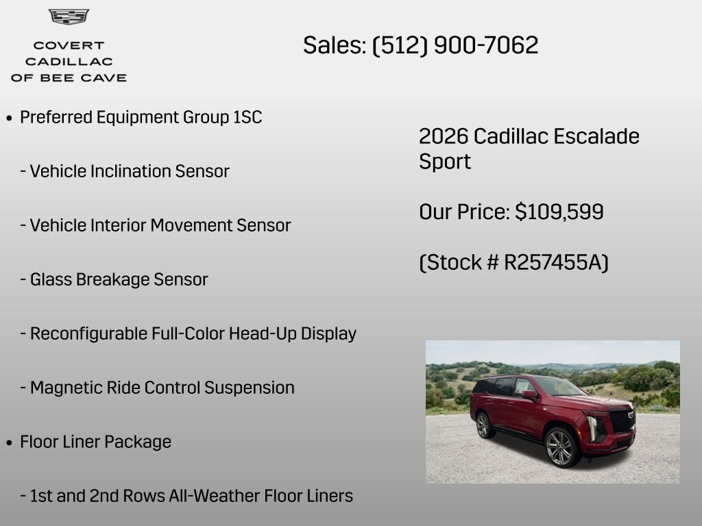 2026 Cadillac Escalade Sport
