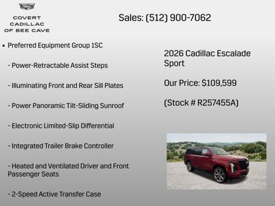 2026 Cadillac Escalade Sport