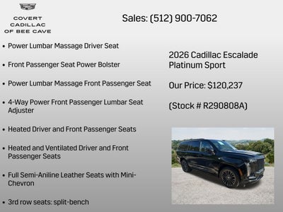 2026 Cadillac Escalade Platinum Sport