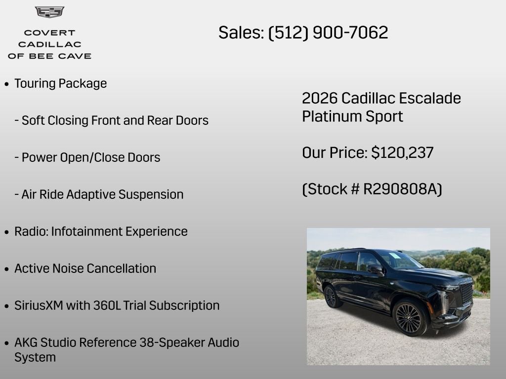 2026 Cadillac Escalade Platinum Sport