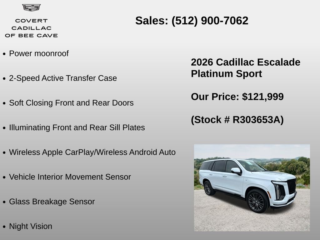 2026 Cadillac Escalade Platinum Sport