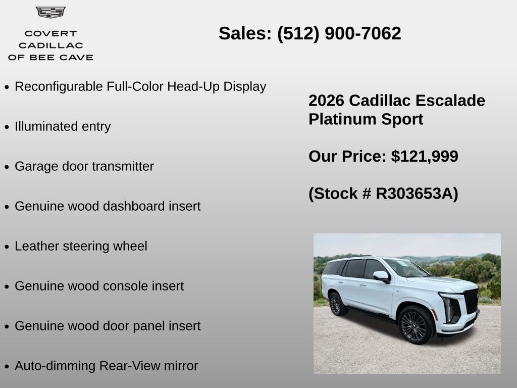 2026 Cadillac Escalade Platinum Sport