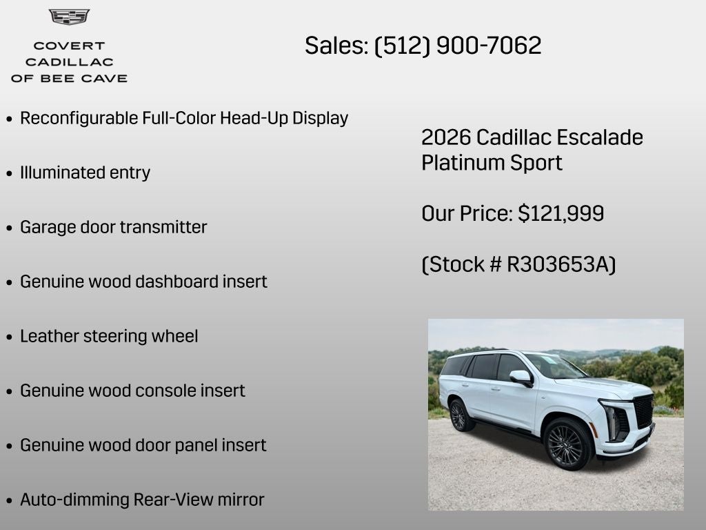 2026 Cadillac Escalade Platinum Sport
