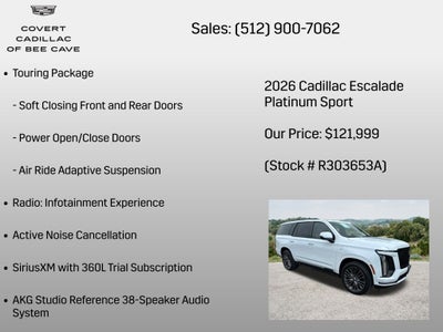 2026 Cadillac Escalade Platinum Sport