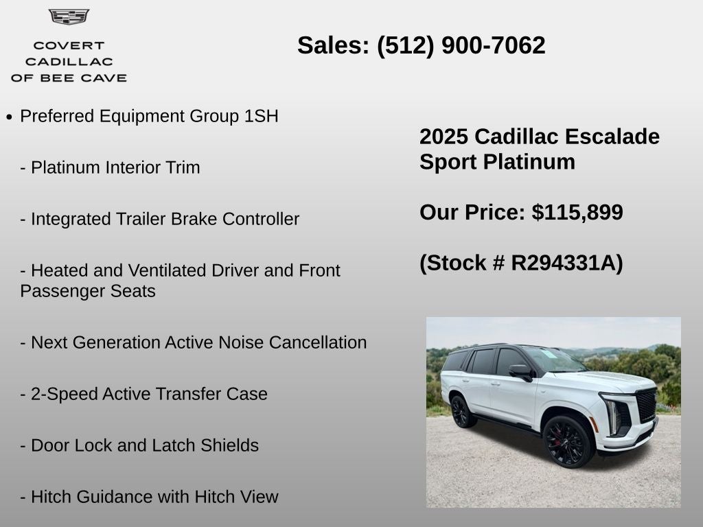 2025 Cadillac Escalade Sport Platinum