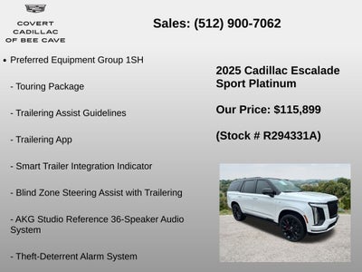 2025 Cadillac Escalade Sport Platinum