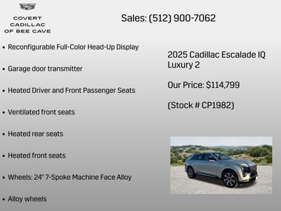 2025 Cadillac ESCALADE IQ Luxury 2