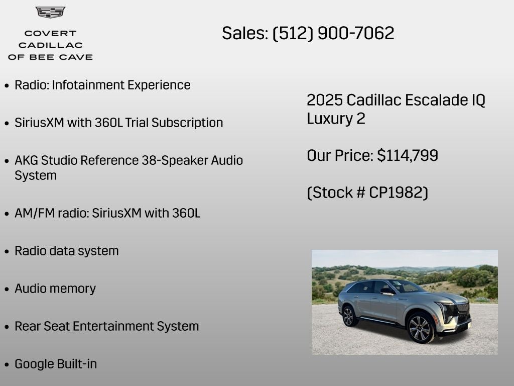 2025 Cadillac ESCALADE IQ Luxury 2