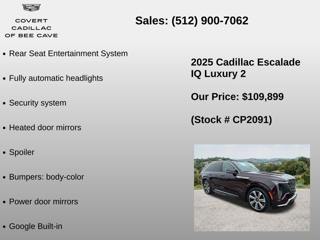 2025 Cadillac ESCALADE IQ Luxury 2