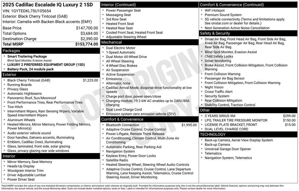 2025 Cadillac ESCALADE IQ Luxury 2