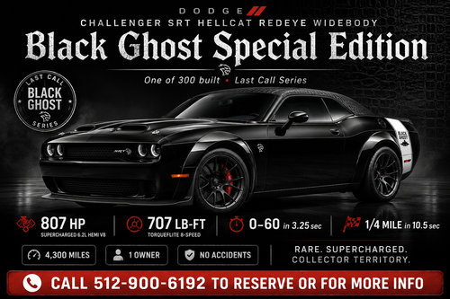 2023 Dodge Challenger SRT Hellcat Redeye Widebody Ghost Edition 1 of 300
