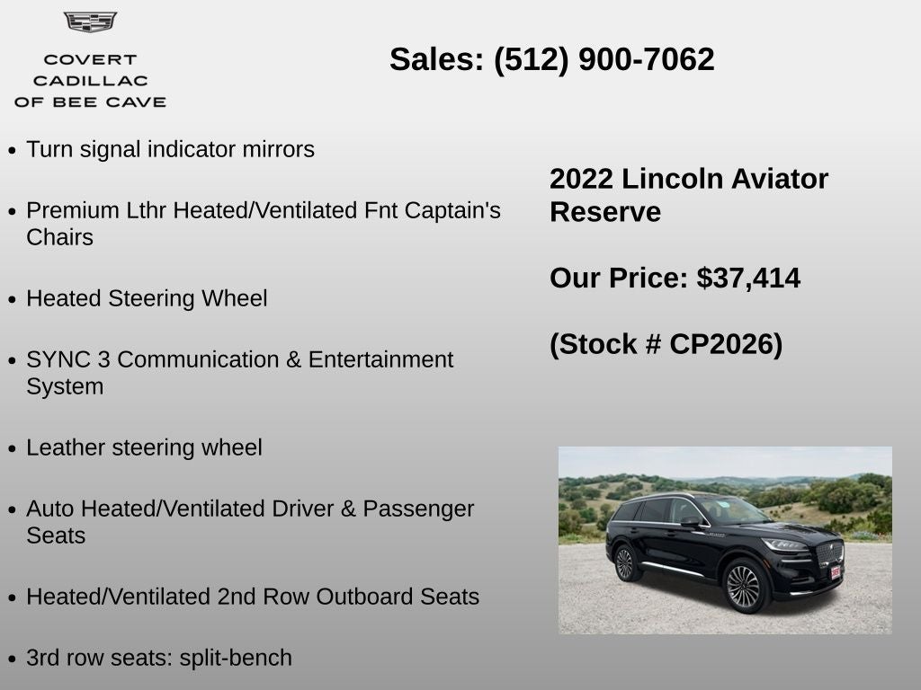 2022 Lincoln Aviator Reserve