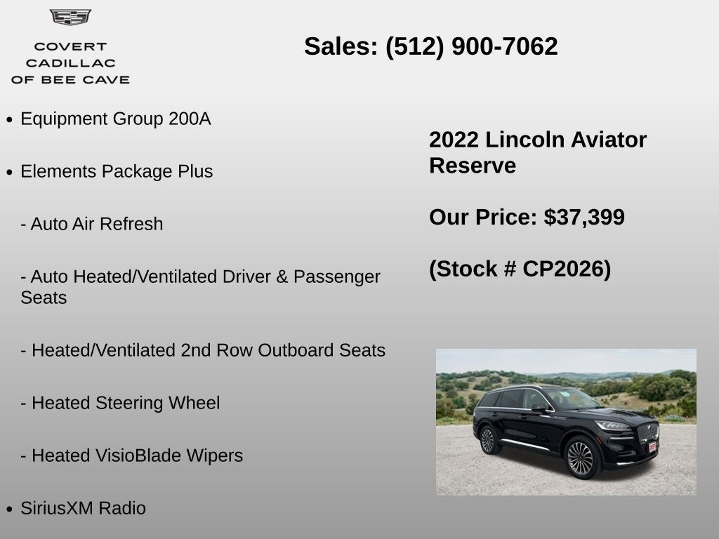 2022 Lincoln Aviator Reserve