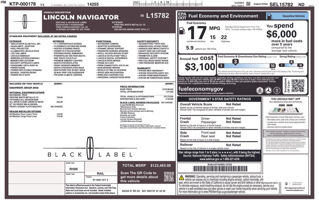 2025 Lincoln Navigator L Black Label