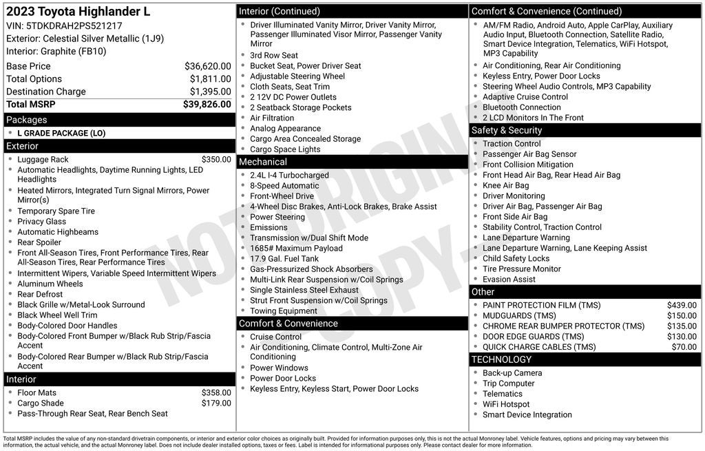 2023 Toyota Highlander L