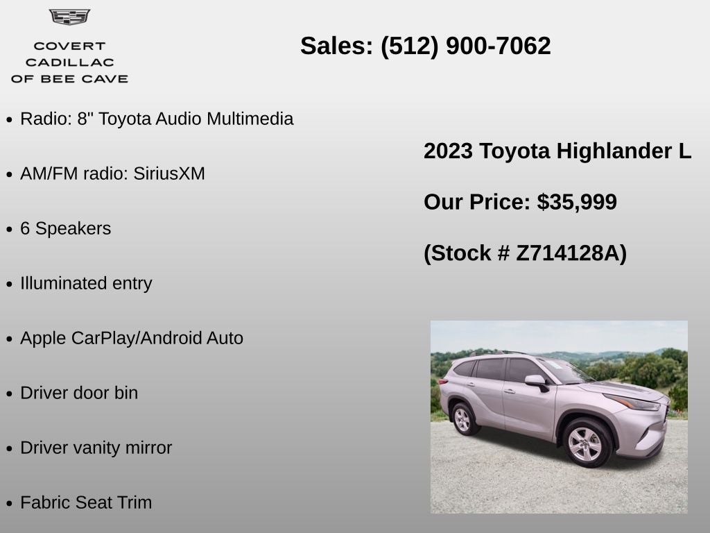 2023 Toyota Highlander L