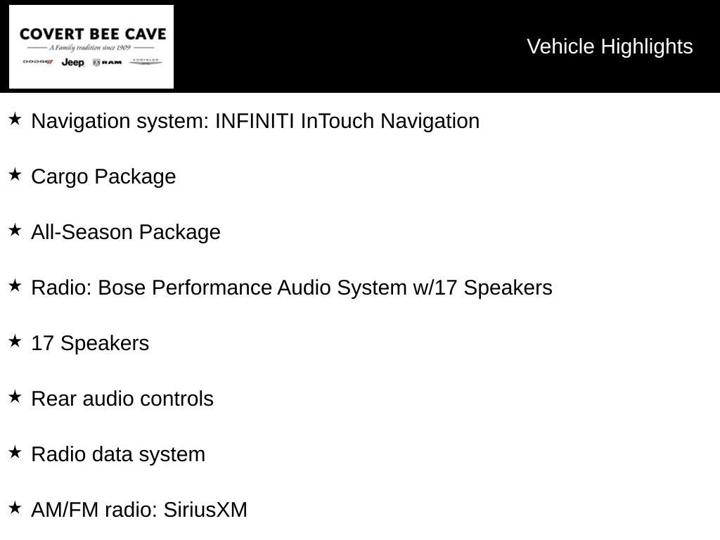 2021 INFINITI QX80 Sensory